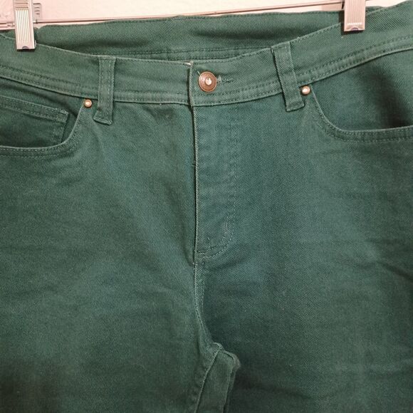 Denim & Co Jeans Womens 12P Green Bootcut Mid Rise Stretch Denim 32x26 - Picture 7 of 9